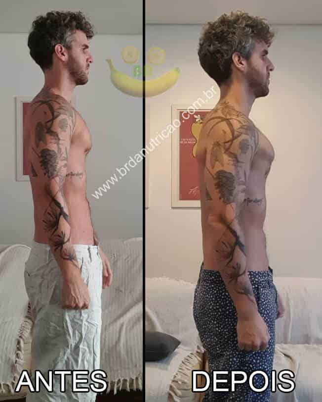 antes e depois de vegetariano ganho de massa muscular